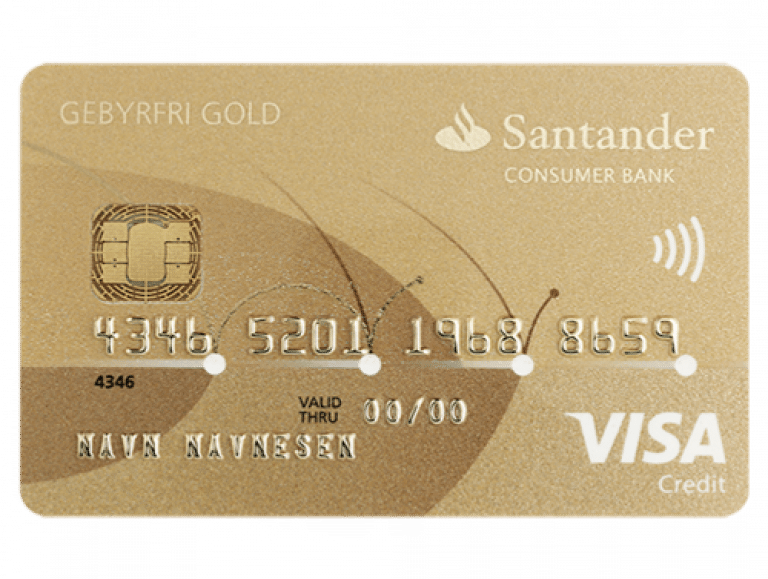 Santander Gebyrfri Visa Kredittkort